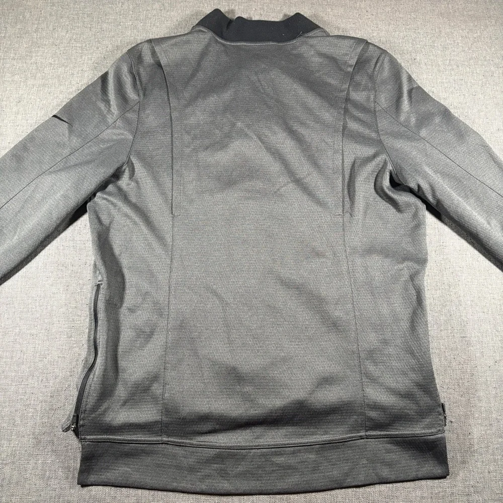 Nike Basketball Jacket Mens Large Gray Dri-FIT Full Zip American Flag 830833-060